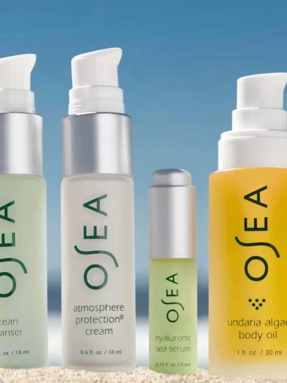 OSEA Face + Body Bestsellers Travel Size: cleanser, moisturizer,serum, body oil
